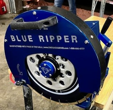 5hp Blue Ripper Rail Saw W/Rails &amp; New Blade